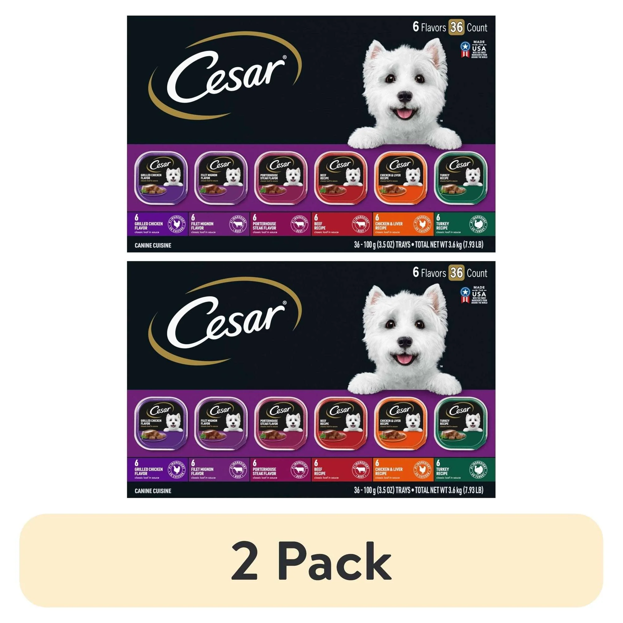 Cesar Classic Loaf In Sauce Wet Dog Food Variety Pack, 3.5 Oz Trays (36 Pack) - Image 9
