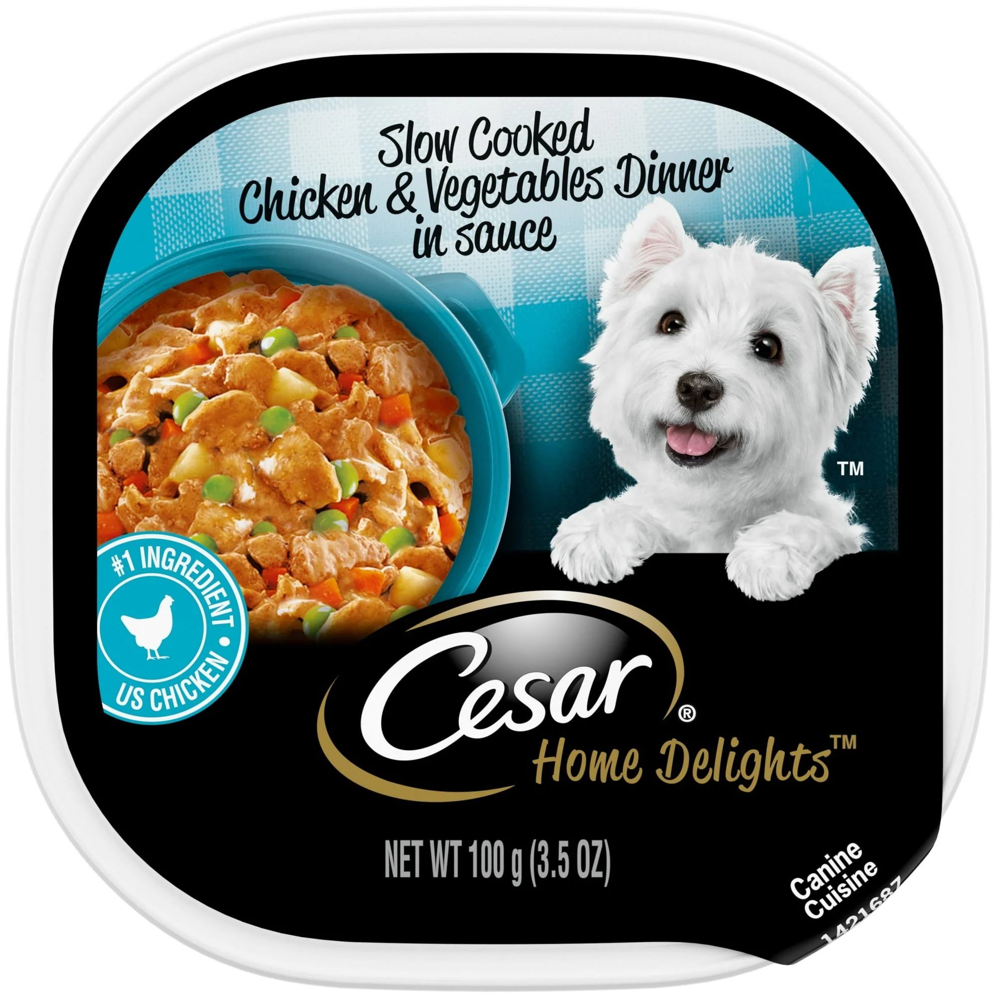 Cesar Home Delights Slow Cooked Chicken And Vegetables Wet Dog Food, 3.5 Oz Tray - Image 2