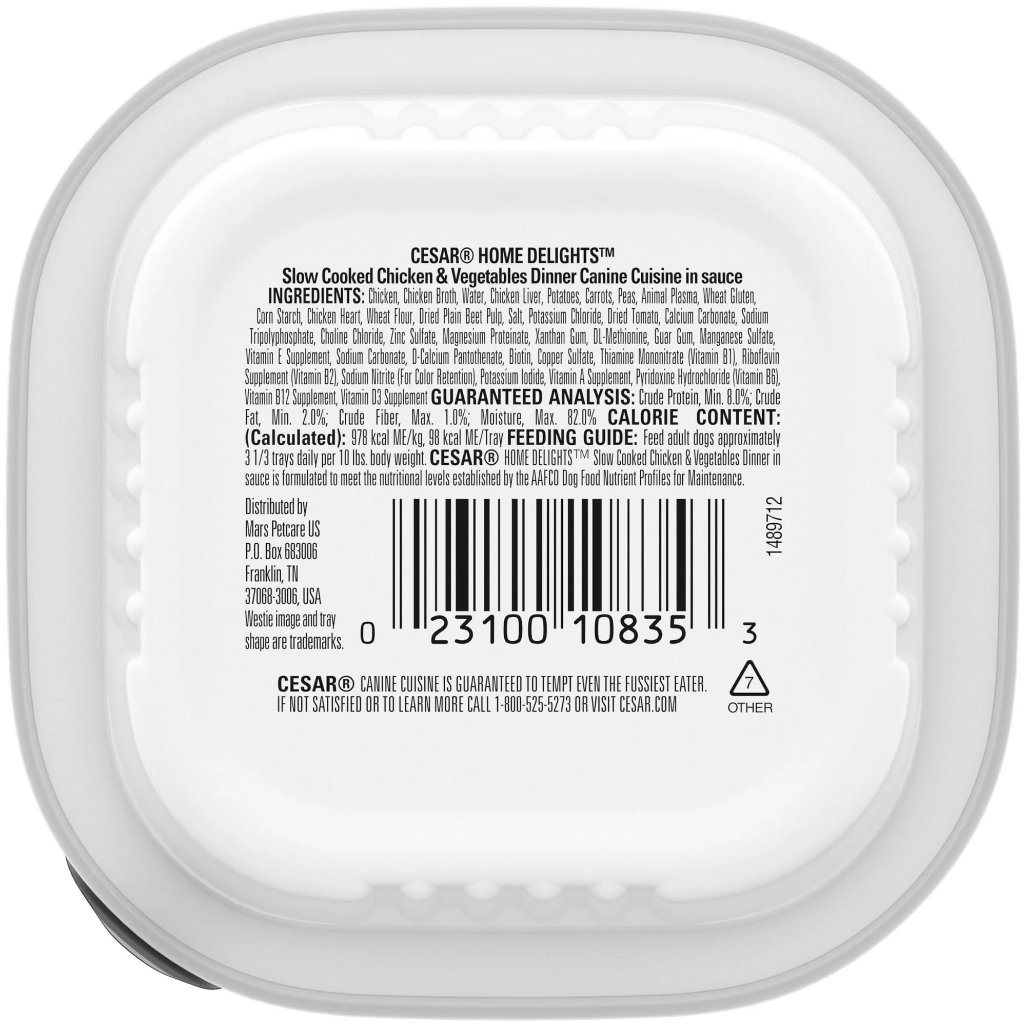 Cesar Home Delights Slow Cooked Chicken And Vegetables Wet Dog Food, 3.5 Oz Tray - Image 3