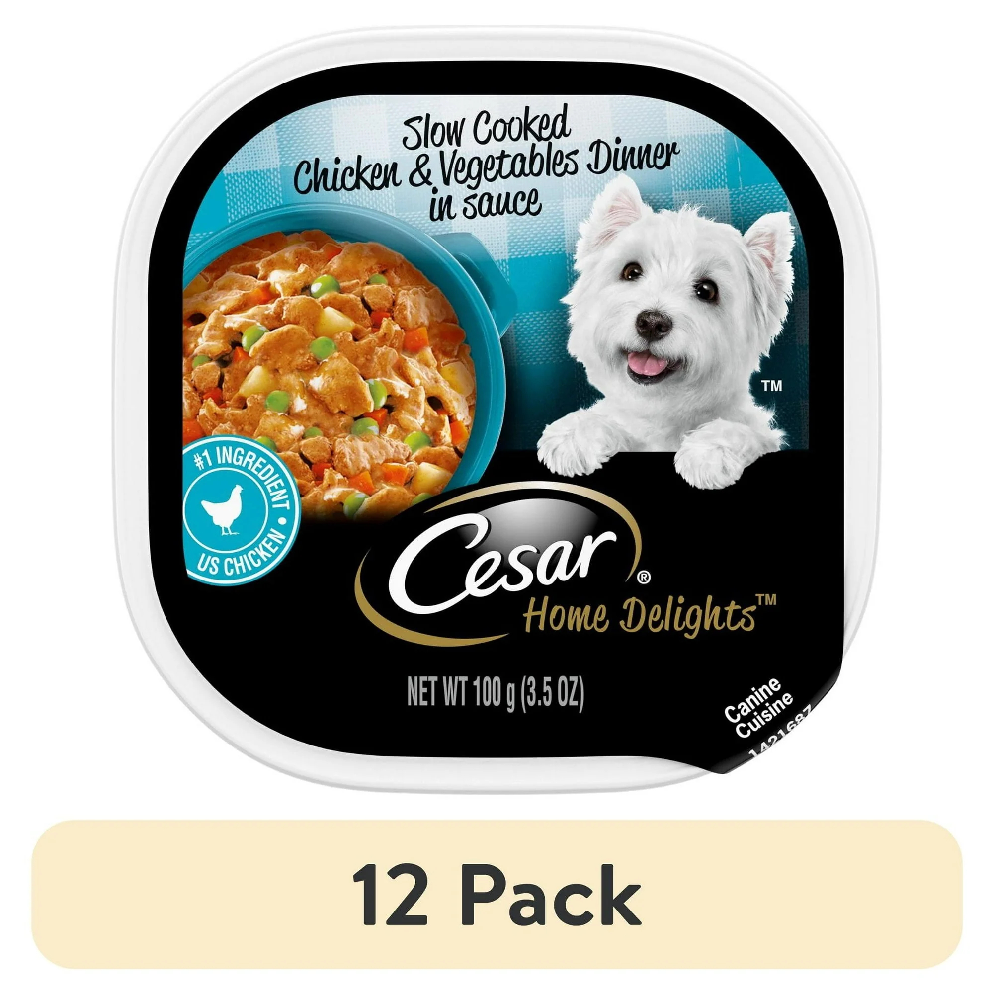 Cesar Home Delights Slow Cooked Chicken And Vegetables Wet Dog Food, 3.5 Oz Tray - Image 9