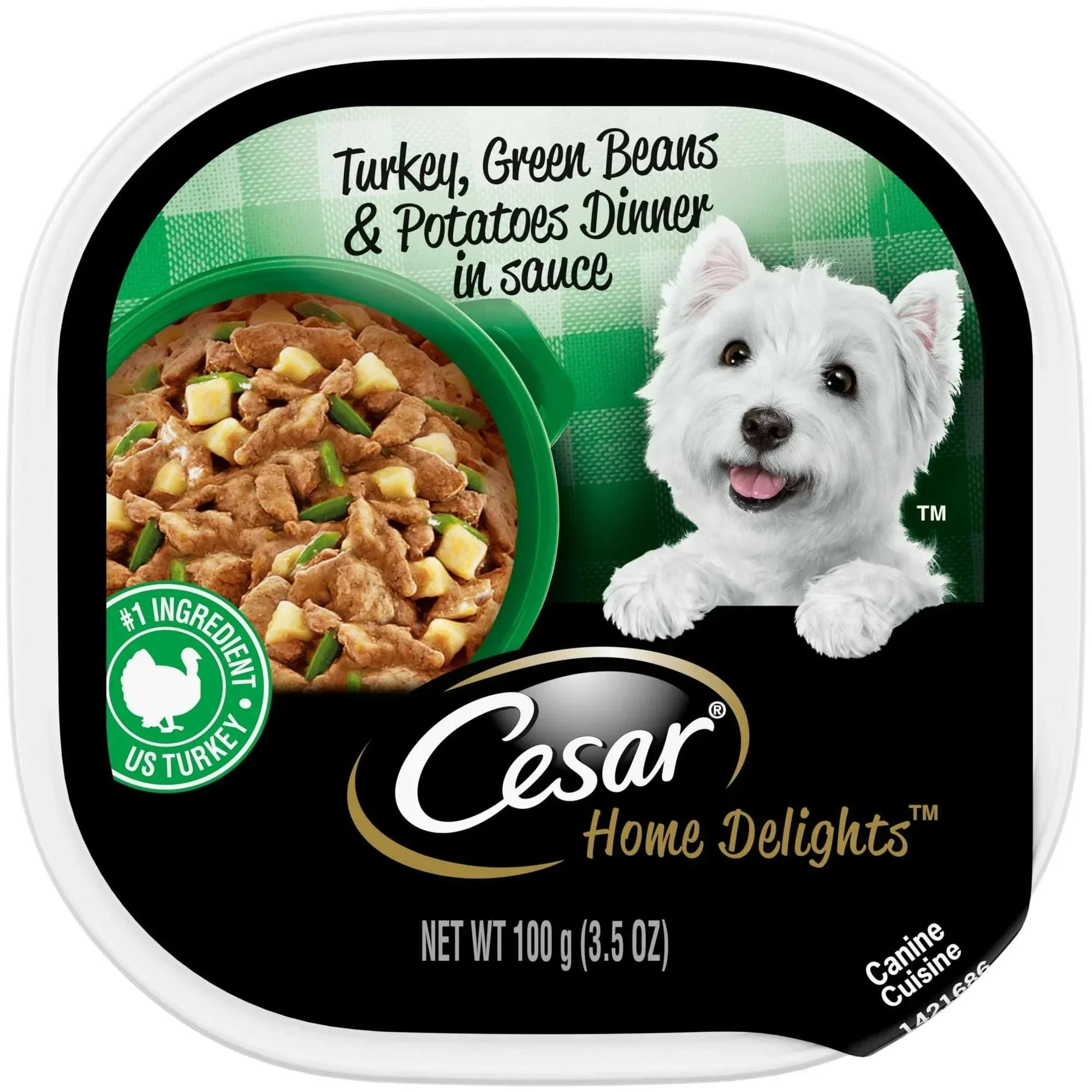 Cesar Home Delights Turkey, Green Beans & Potatoes Dog Food Adult, 3.5 Oz. - Image 9