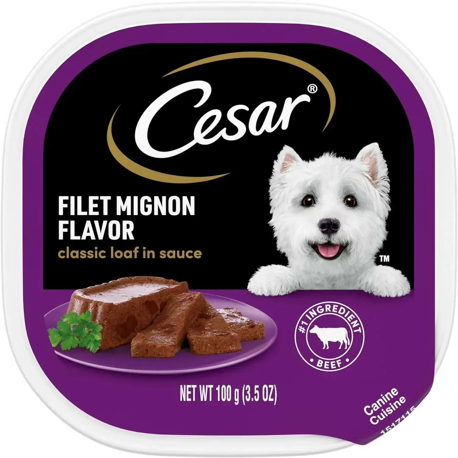CESAR Soft Wet Dog Food Classic Loaf in Sauce Filet Mignon Flavor, 3.5 oz. Easy Peel tray - Image 9