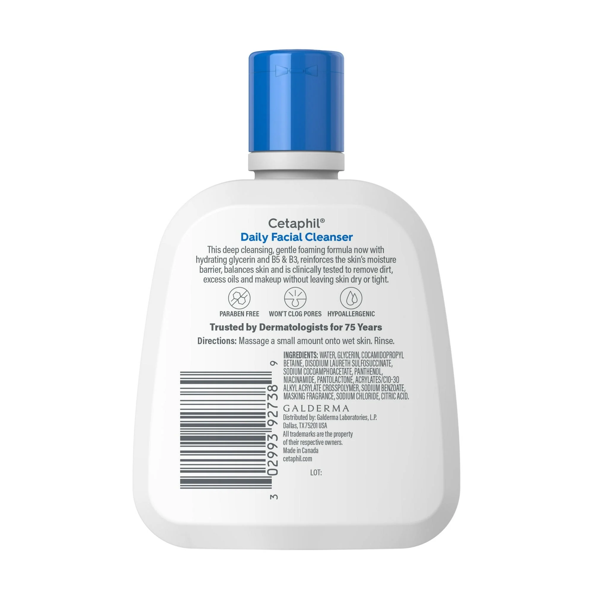 Cetaphil Daily Facial Cleanser for Sensitive, Combination to Oily Skin Cleanser - Image 2