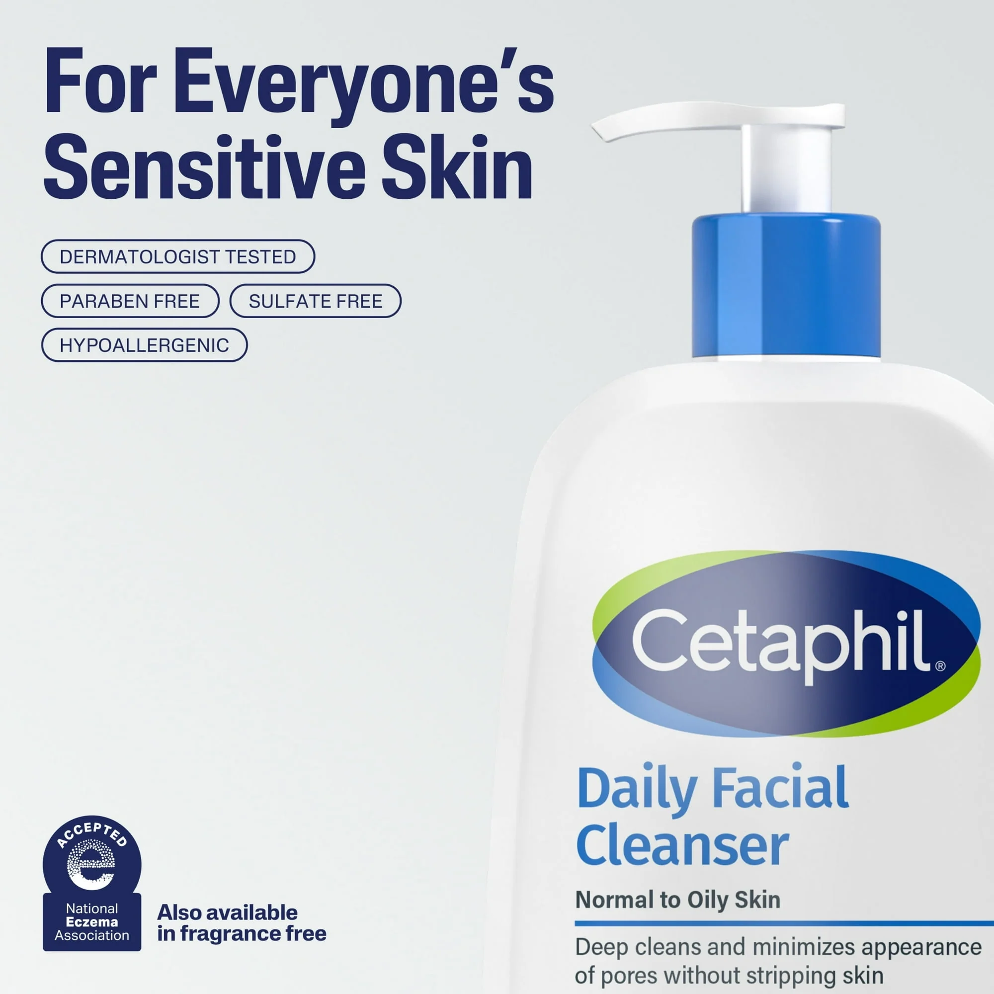 Cetaphil Daily Facial Cleanser for Sensitive, Combination to Oily Skin Cleanser - Image 6