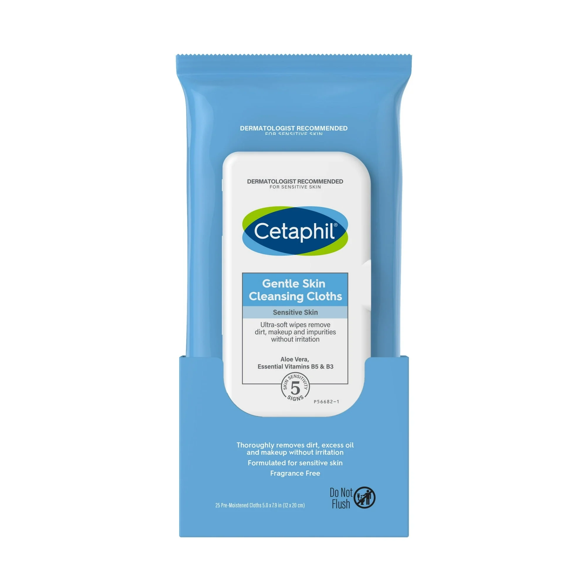 Cetaphil Gentle Skin Cleansing Cloths, 25 ct, Fragrance Free Face and Body Wipes - Image 7