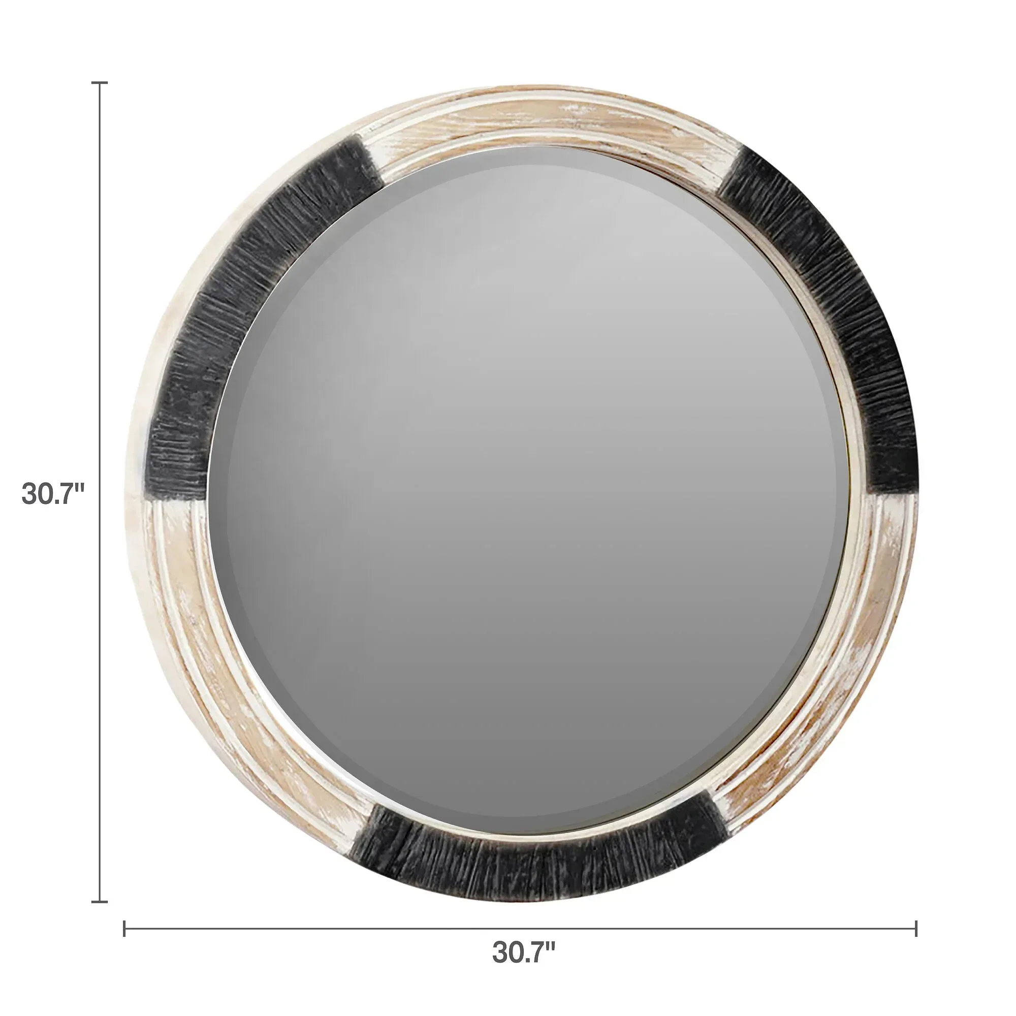 Chadwick 30" Round Wood Mirror - Image 3