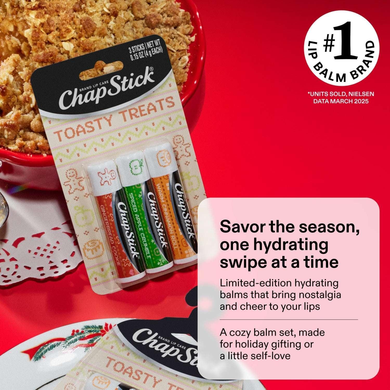 ChapStick Toasty Treats Lip Balm, Moisturizing Lip Care For Dry Lips, 3 Pack, 0.15 OZ EA - Image 2