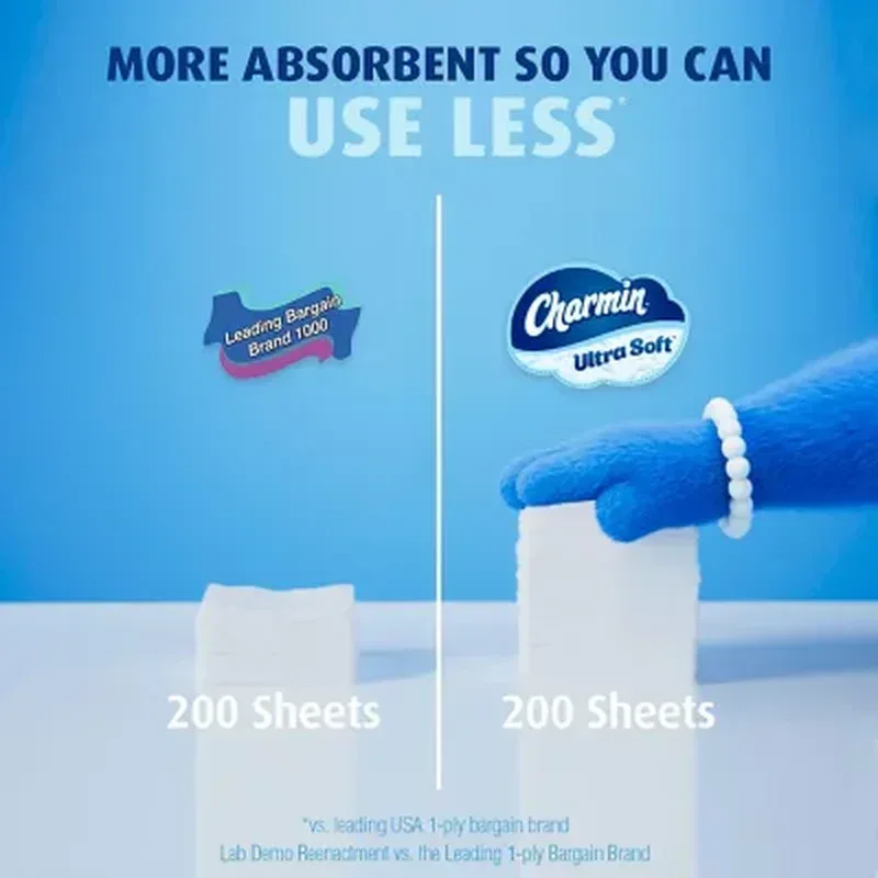 Charmin Ultra Soft Toilet Paper Extra Mega Rolls (231 Sheets/Roll, 32 Rolls) - Image 4