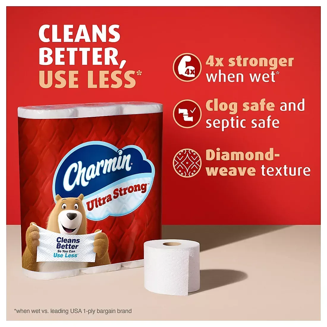 Charmin Ultra Strong Mega Roll Toilet Paper, 32 pk./220 sheets per roll - Image 2