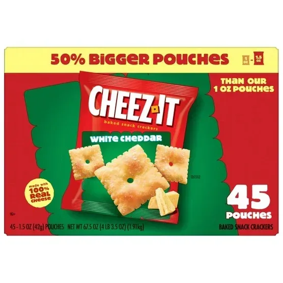 Cheez-It White Cheddar Baked Snack Cracker, 1.5 oz, 45-count - Image 4