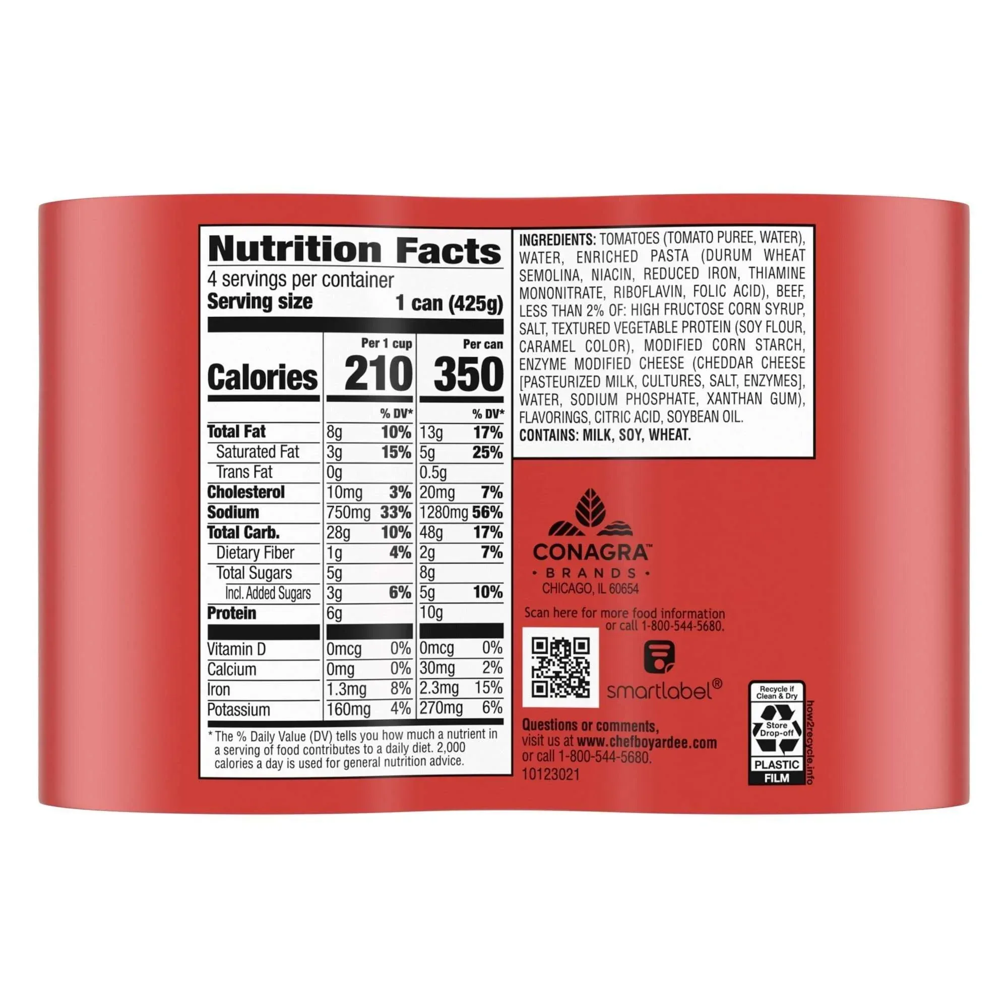 Chef Boyardee Beefaroni in Tomato and Meat Sauce, Ready-to-Eat Meal, 15 oz. Can (Pack of 4) - Image 12