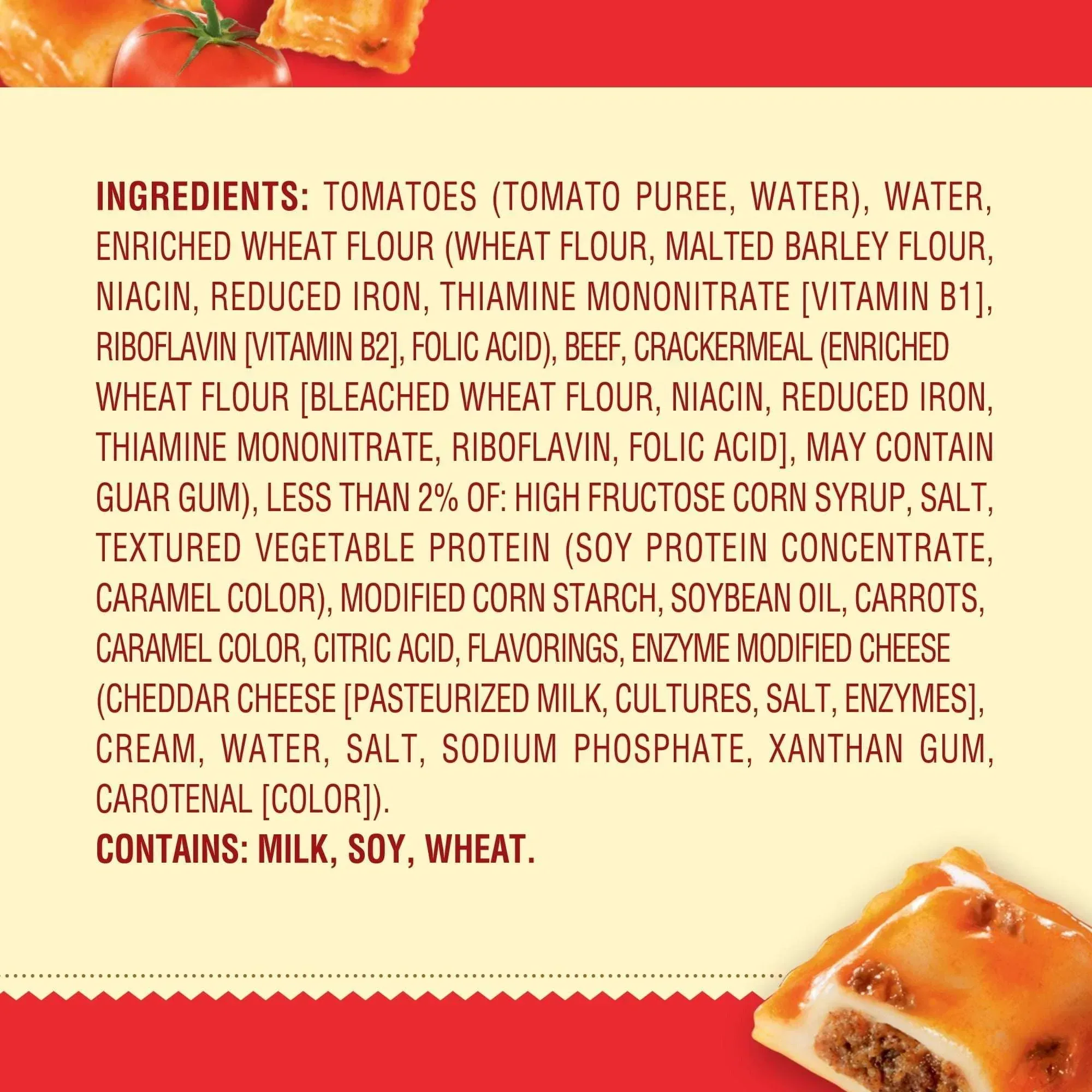 Chef Boyardee Mini Ravioli, Beef Ravioli in Pasta Sauce, Ready-to-Eat Meal, 15 oz. Can - Image 4