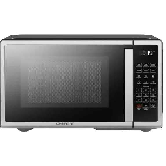 Chefman 0.9 Cu ft Countertop Microwave Oven, 900 Watts - Stainless Steel - Image 7
