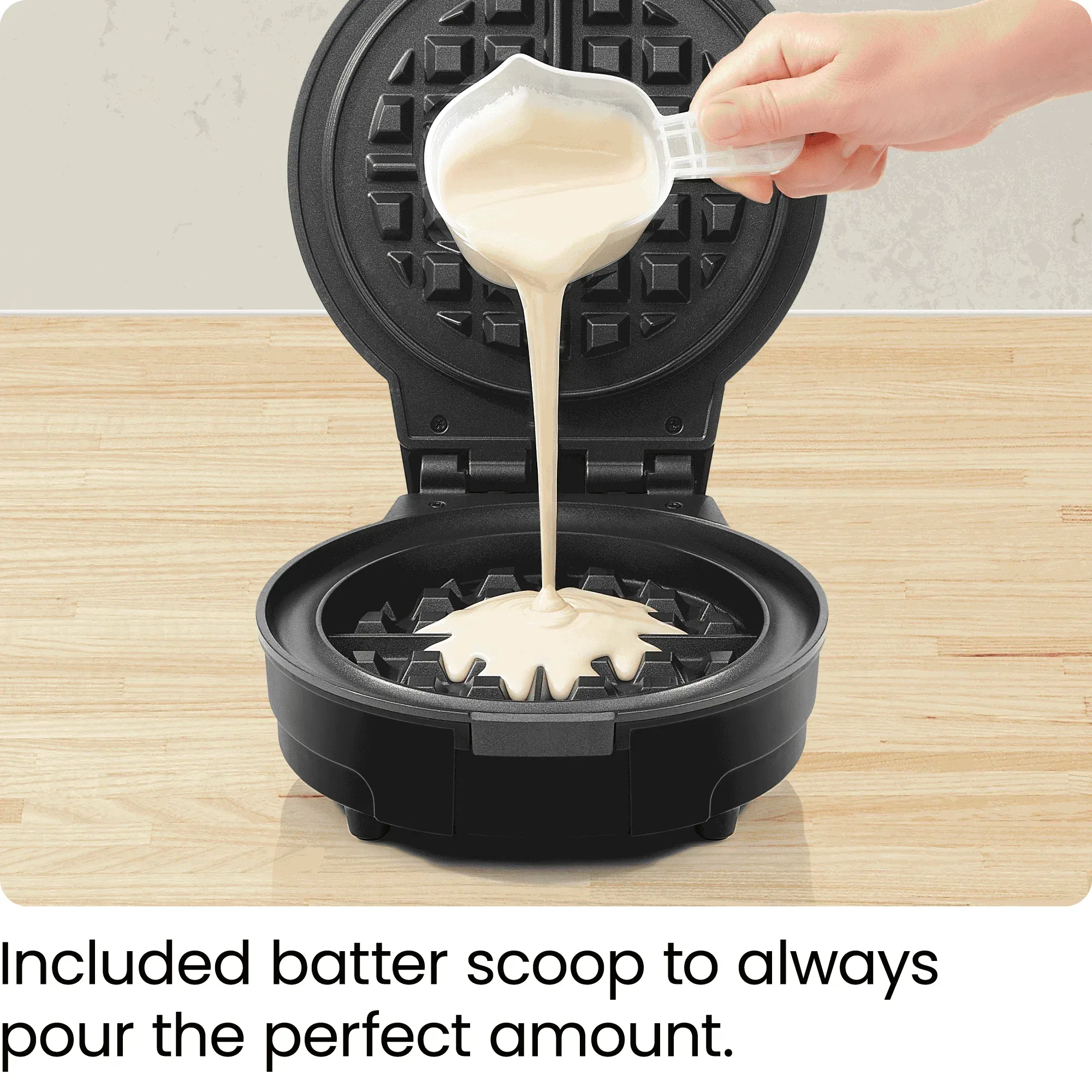 Chefman Anti-Overflow Belgian Waffle Maker w/ Shade Selector, Non-Stick Plates - Black, New - Image 3