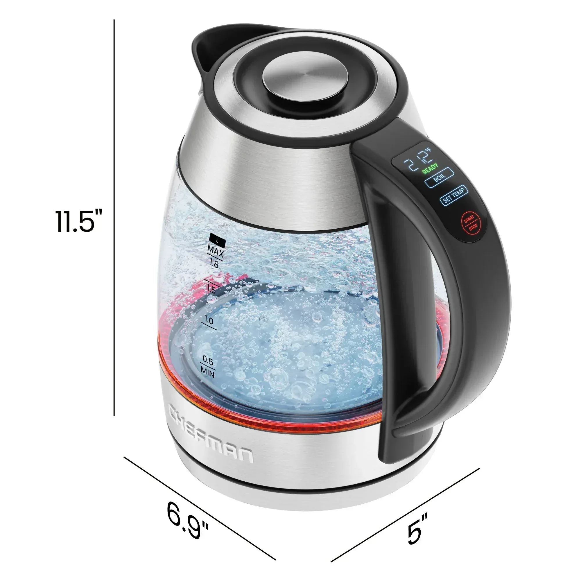 Chefman Custom-Temp 1.8L Electric Kettle - Image 6