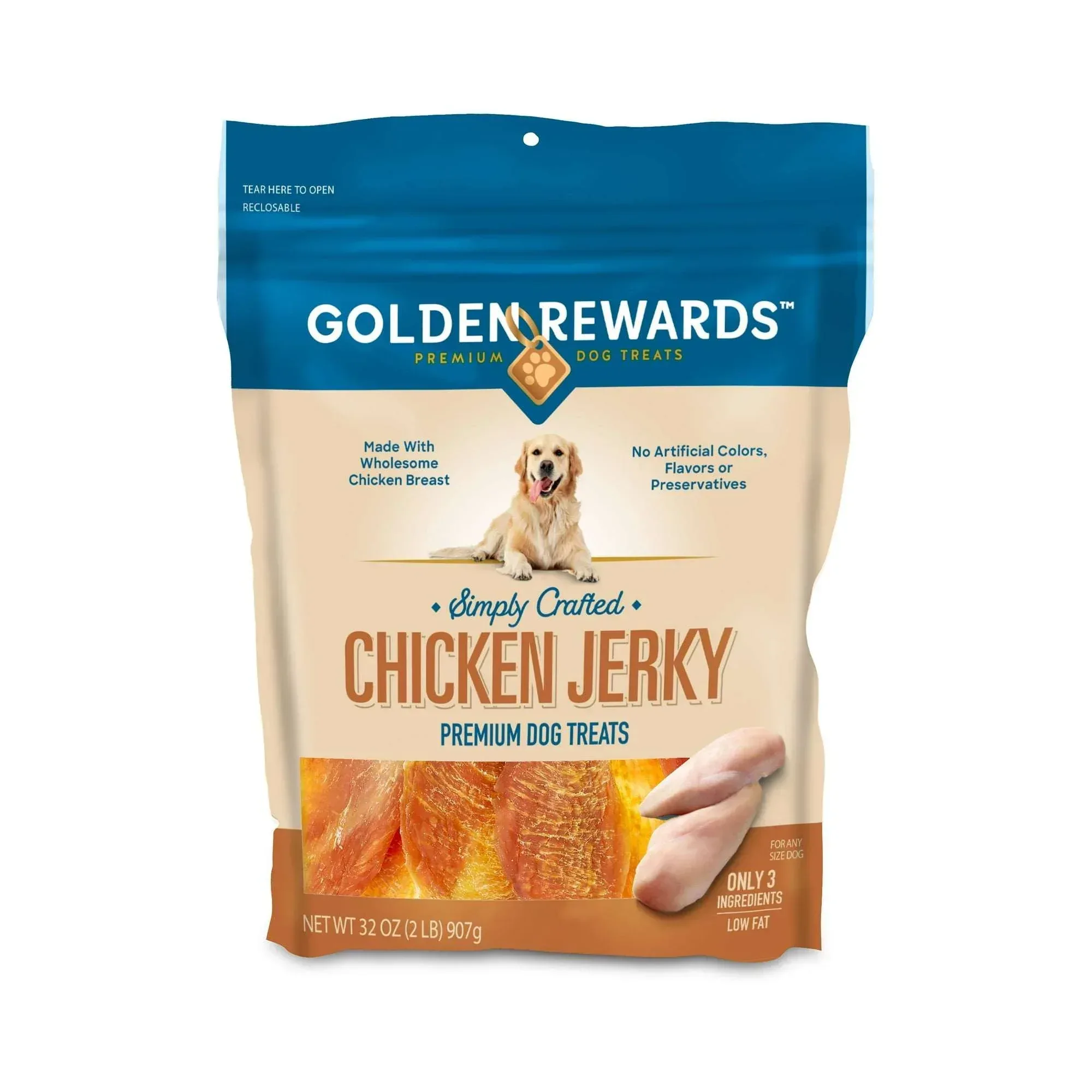 Golden Rewards Chicken Flavor Premium Dry Jerky Treats for All Dogs - Image 9