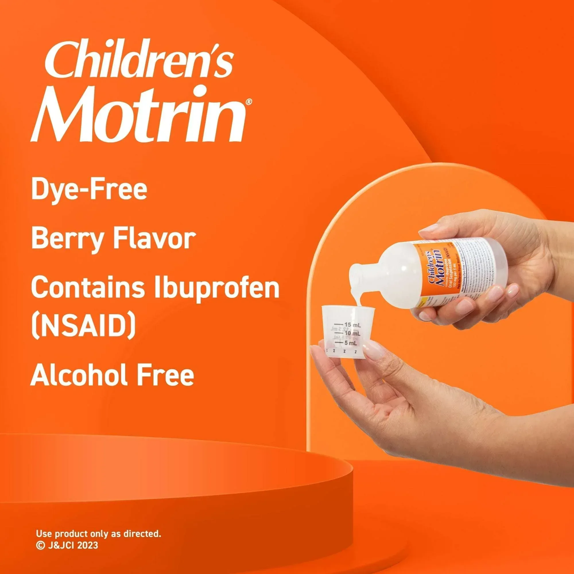 Children’s Motrin Ibuprofen Kids Medicine, Berry Flavored, 4 fl oz - Image 6