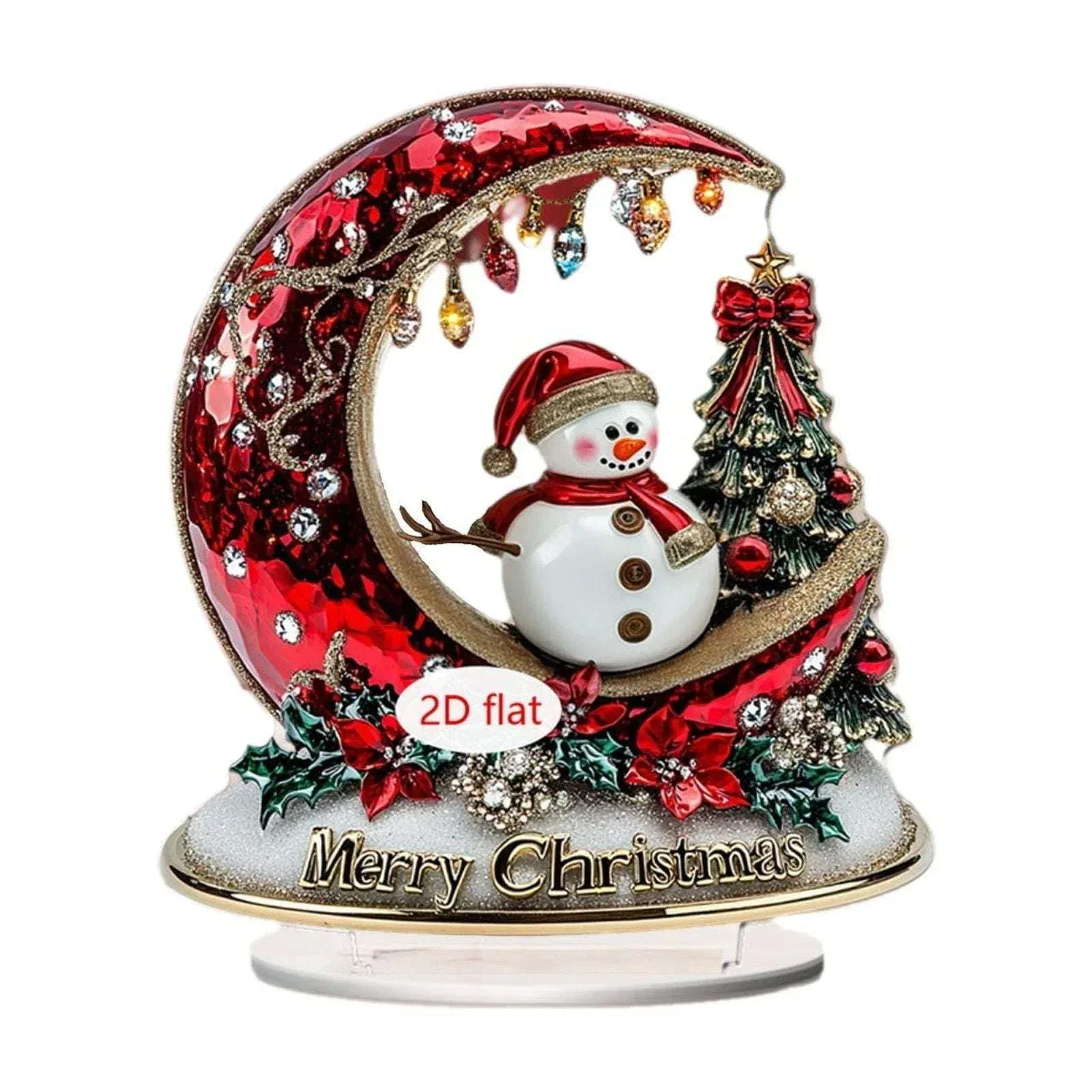 Christmas Fireplace Decorations, Winter Table Decorations Table Christmas Decor, Christmas Decor Indoor Xmas Table Decorations(1PCS) - Image 3