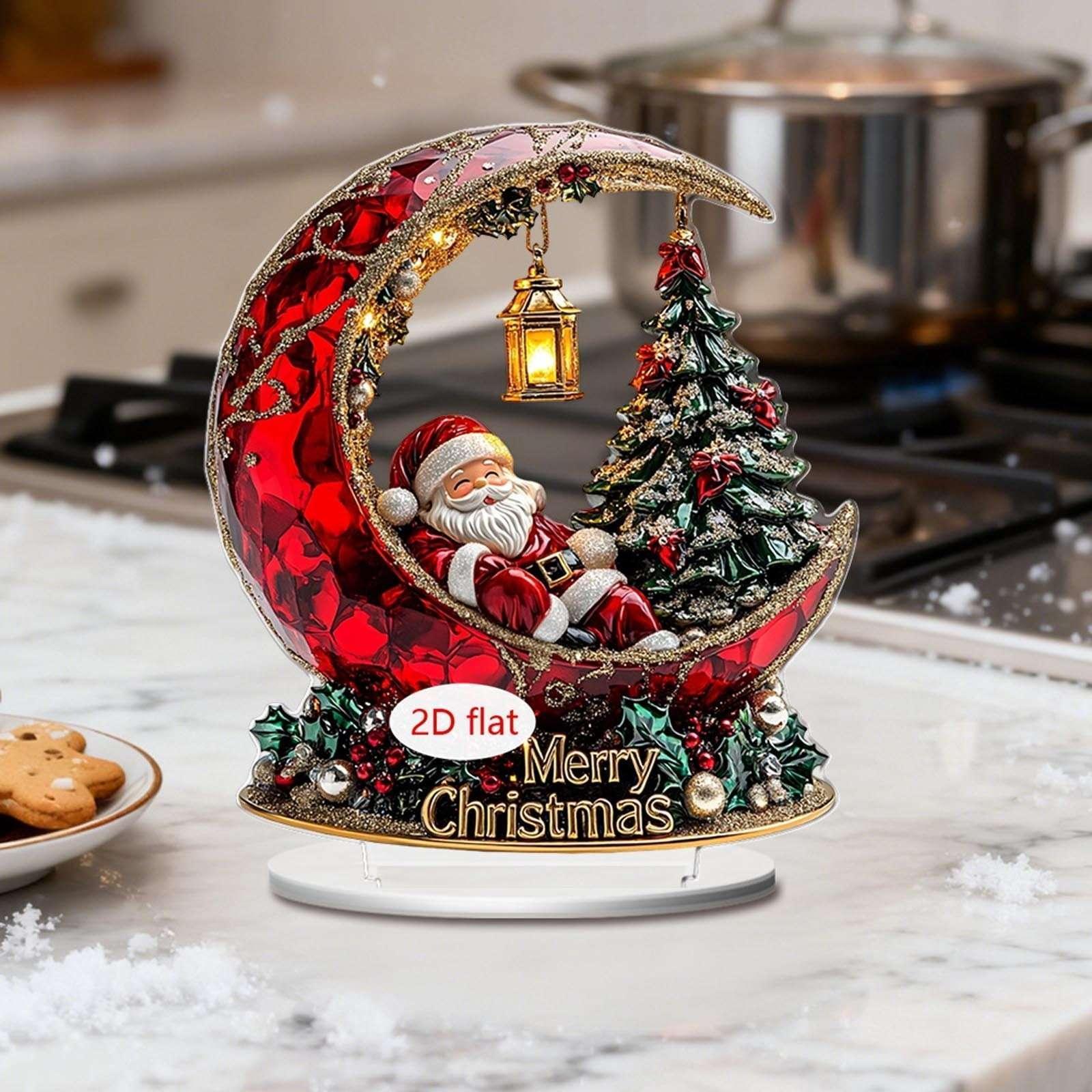 Christmas Fireplace Decorations, Winter Table Decorations Table Christmas Decor, Christmas Decor Indoor Xmas Table Decorations(1PCS) - Image 5