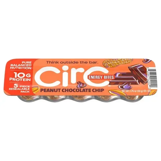 Circ Energy Bites, Peanut Chocolate Chip, 1.76 oz, 14-count - Image 2