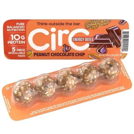 Circ Energy Bites, Peanut Chocolate Chip, 1.76 oz, 14-count - Image 3