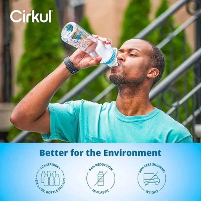 Cirkul 22-Oz. Plastic Water Bottle Starter Kit with Blue Lid + 6 Flavor Cartridges - Image 9