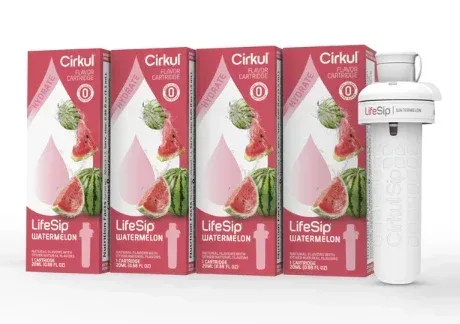 Cirkul LifeSip Watermelon Flavor Cartridge, Drink Mix, 4-Pack