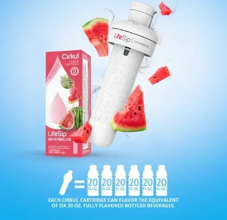 Cirkul LifeSip Watermelon Flavor Cartridge, Drink Mix, 4-Pack - Image 2