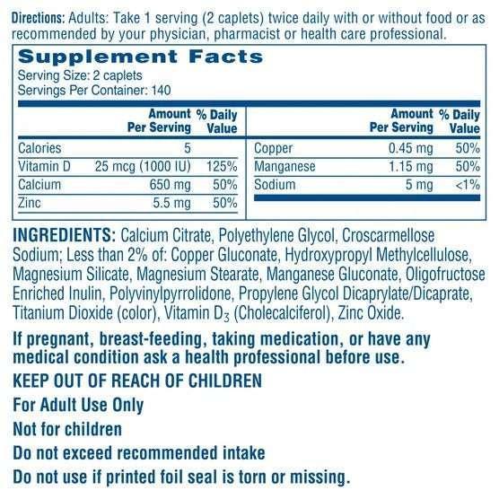 Citracal Maximum Plus Calcium Citrate + D3, 280 Caplets - Image 2