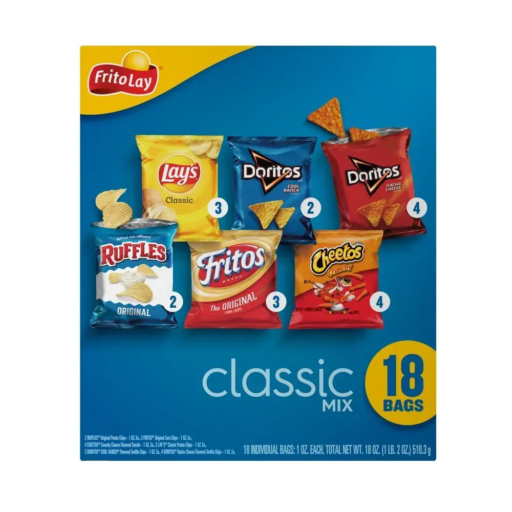 Classic Mix Variety Pack Snack Chips, 1Oz Bags, 18 Count Multipack (Assortment May Vary) - Image 7