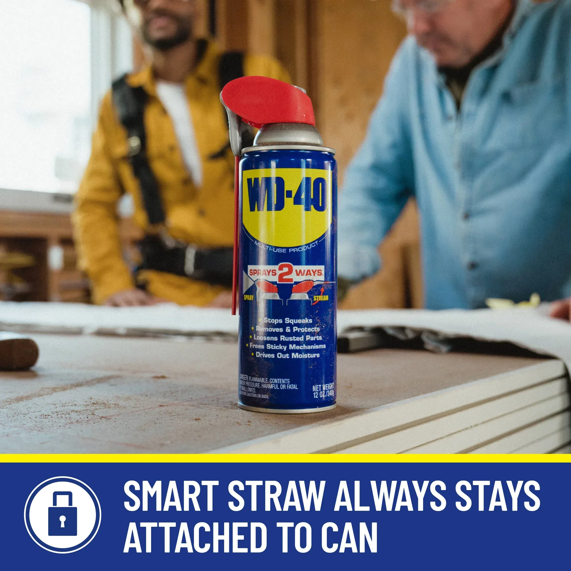 Classic WD-40 Formula, Multi-Purpose Lubricant Spray Smart Straw, 8 oz, Machine & Tool Lubricant - Image 3