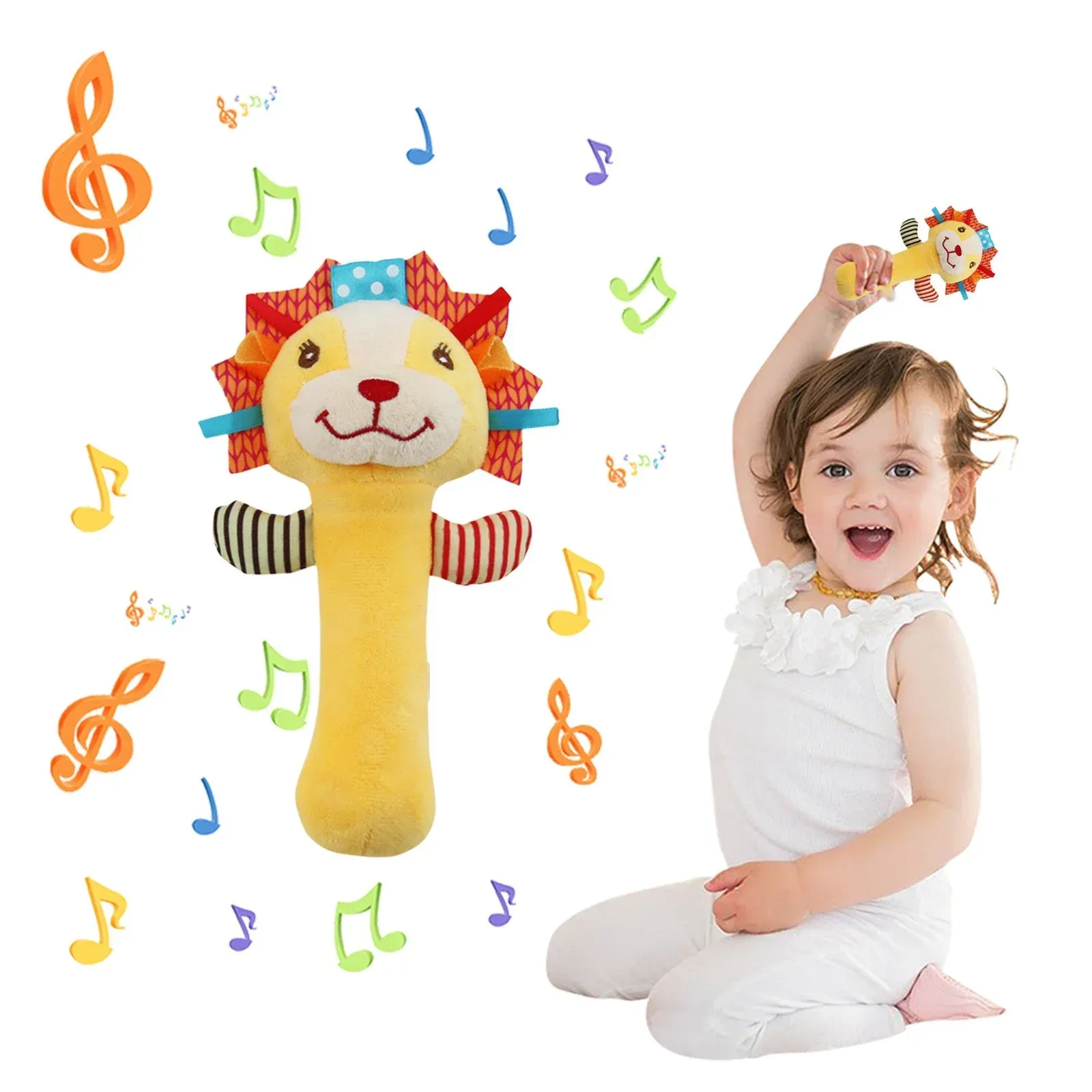Clear!Tarmeek Baby Soft Rattles Shaker Teething for 0-6 Months Newborn,Infant Developmental Hand Grip Baby Cute Stuffed Animal Doll for 6-12 Months Toddlers,Birthday Gifts for Kids - Image 10