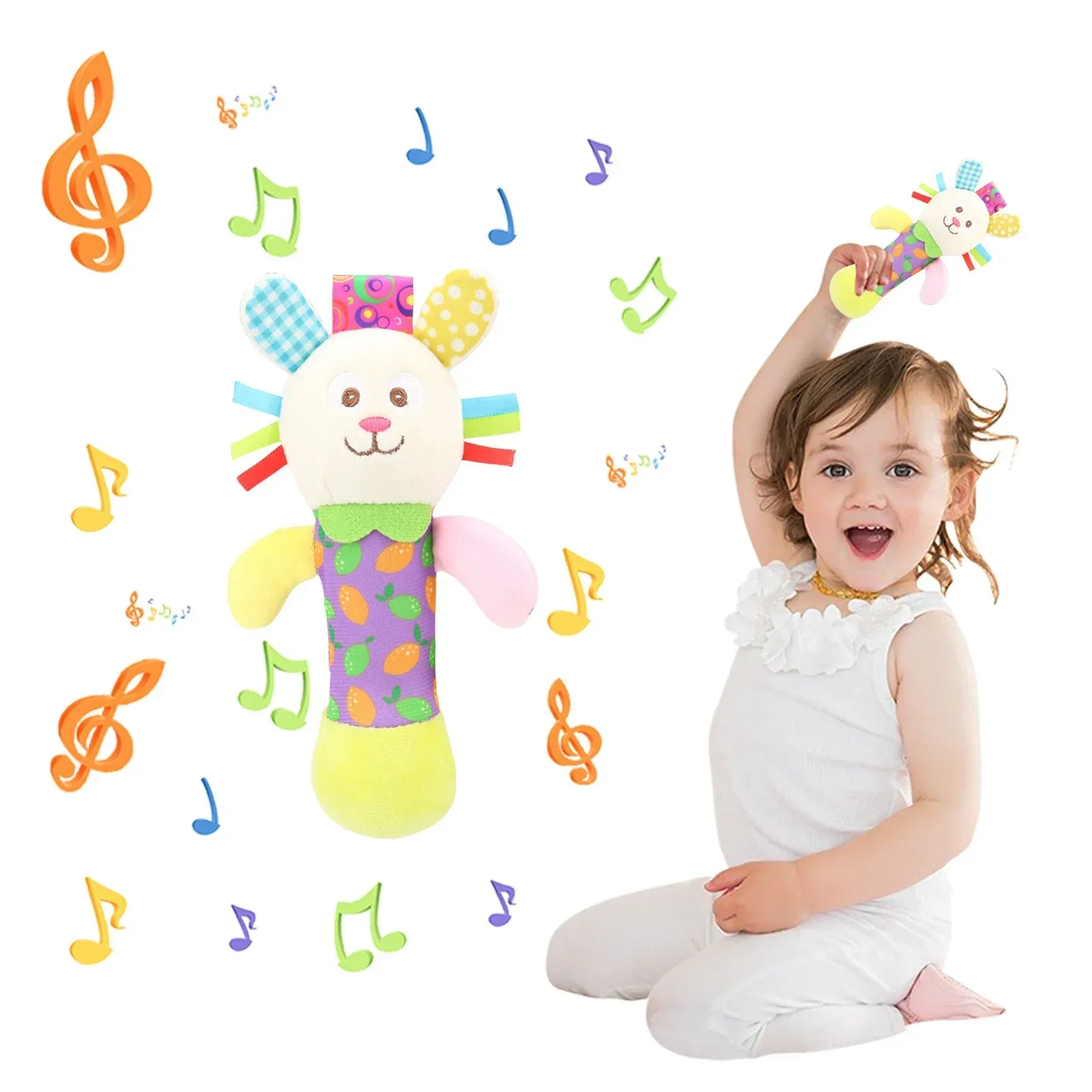 Clear!Tarmeek Baby Soft Rattles Shaker Teething for 0-6 Months Newborn,Infant Developmental Hand Grip Baby Cute Stuffed Animal Doll for 6-12 Months Toddlers,Birthday Gifts for Kids - Image 19