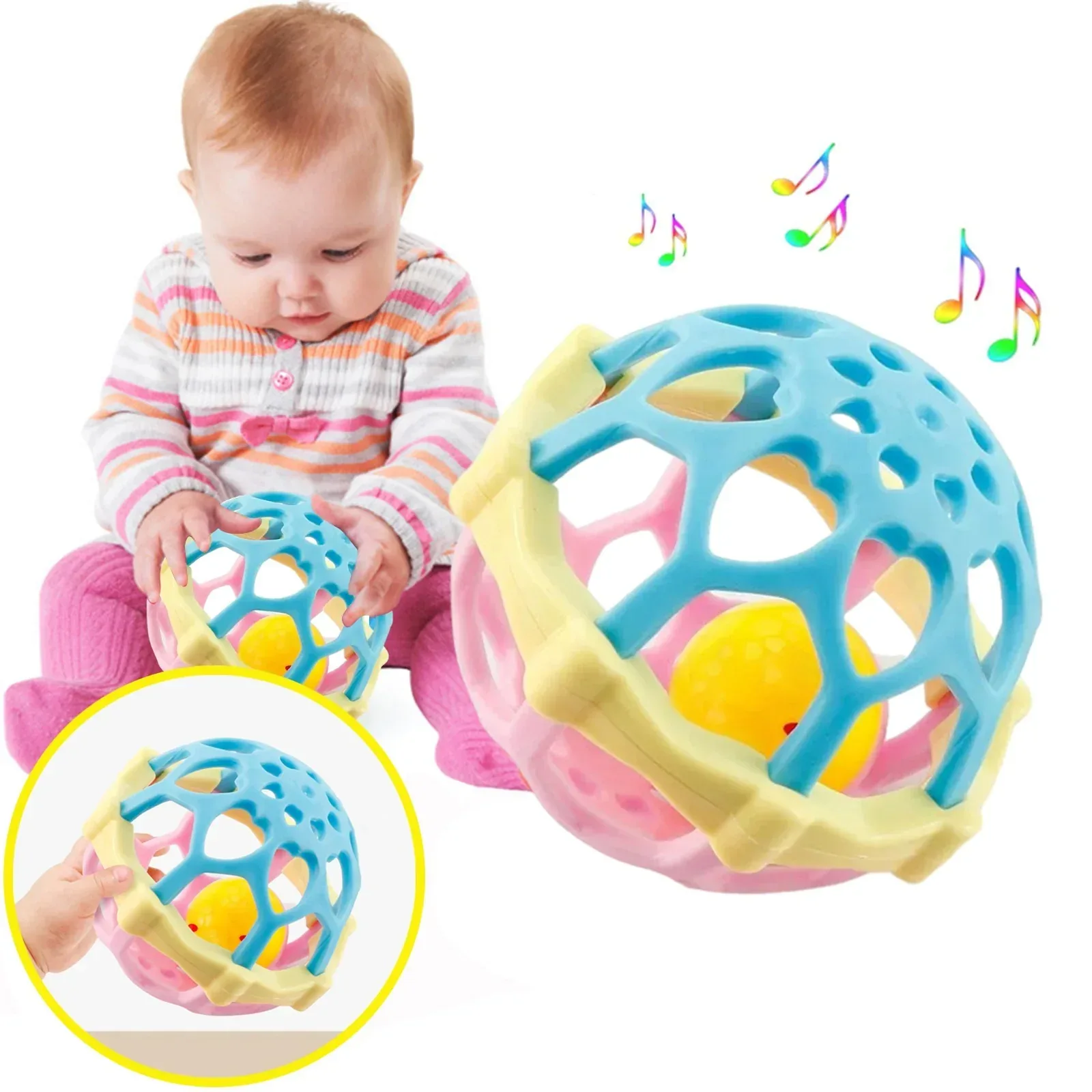 Clear!Tarmeek Baby Soft Rattles Shaker Teething for 0-6 Months Newborn,Infant Developmental Hand Grip Baby Cute Stuffed Animal Doll for 6-12 Months Toddlers,Birthday Gifts for Kids - Image 3