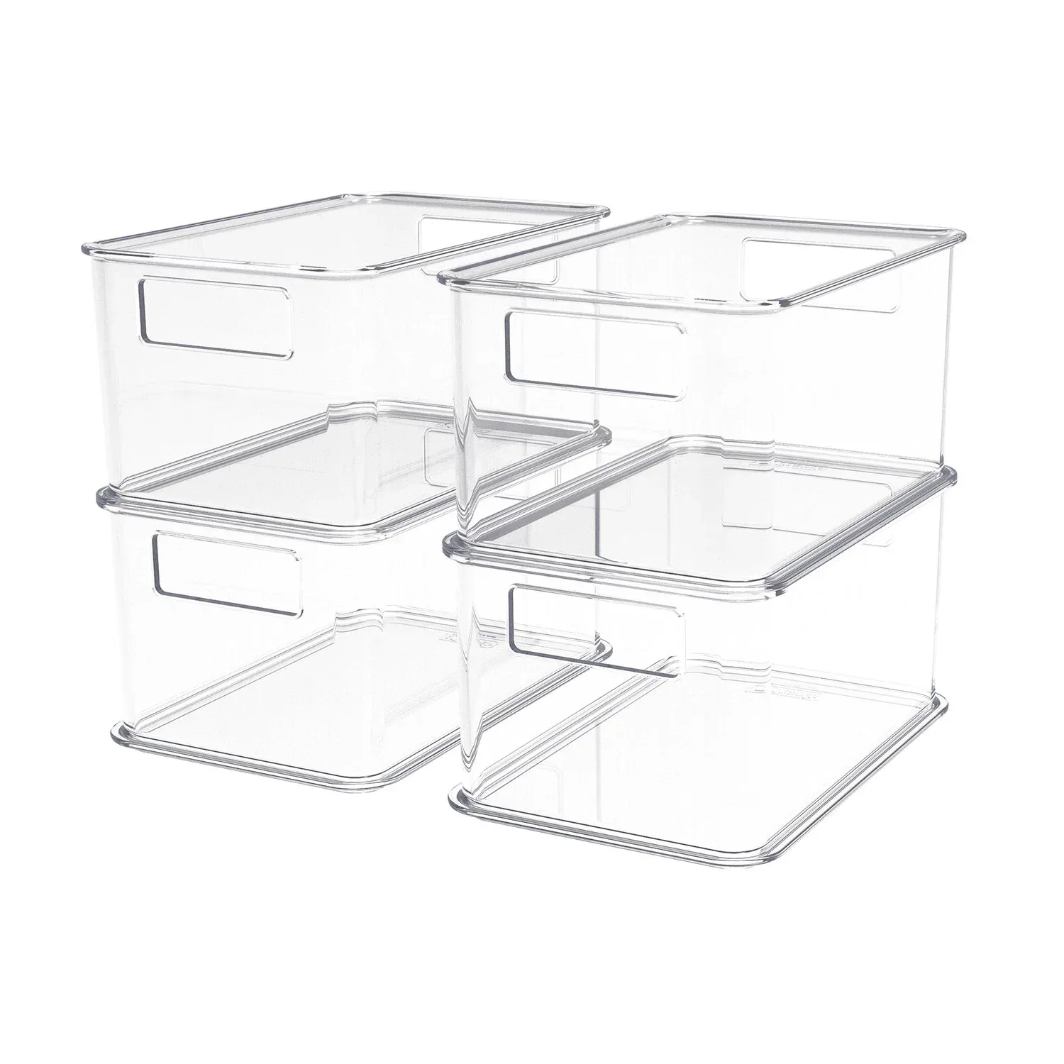 Clearly 4-Piece Clear Plastic Organizing Bin Set - Image 7