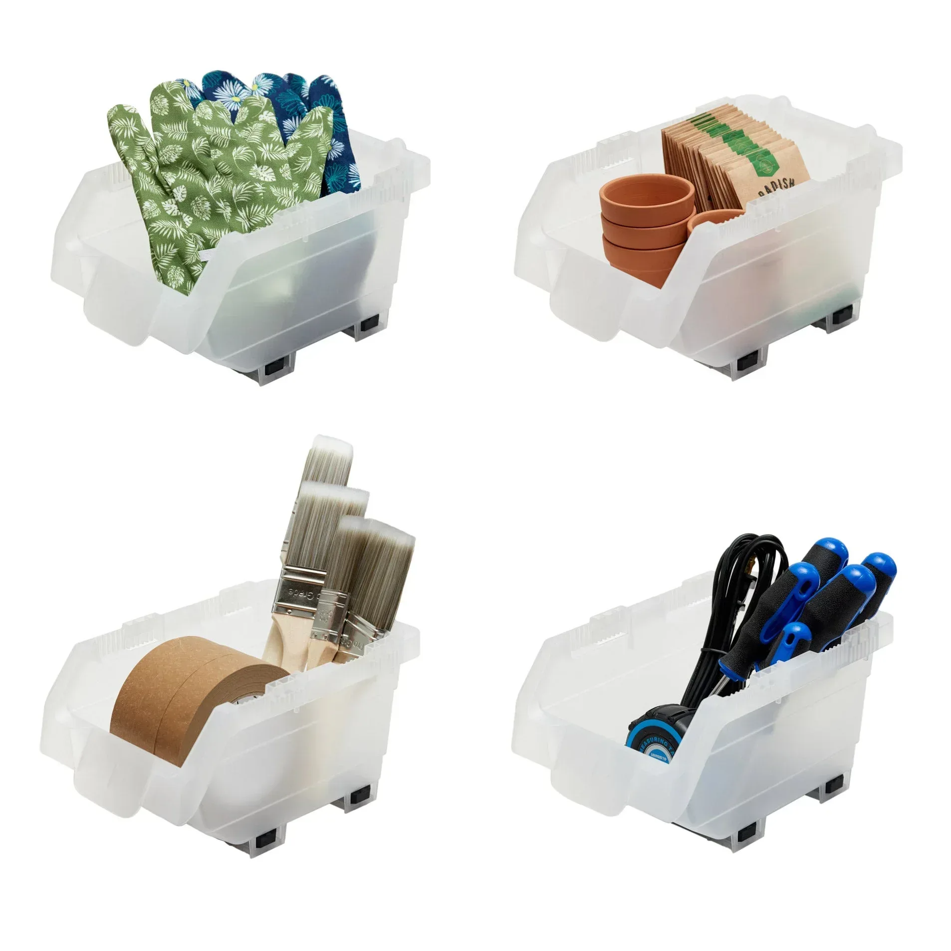 Clearly Stacking Storage Bins, 16-pack - Image 3