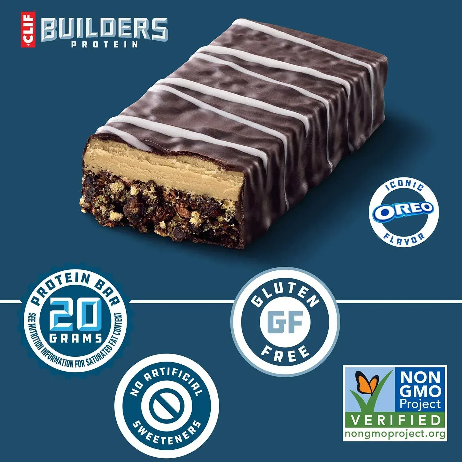 CLIF BUILDERS Protein Bars OREO-Flavored, 2.4 oz., 15 pk. - Image 6