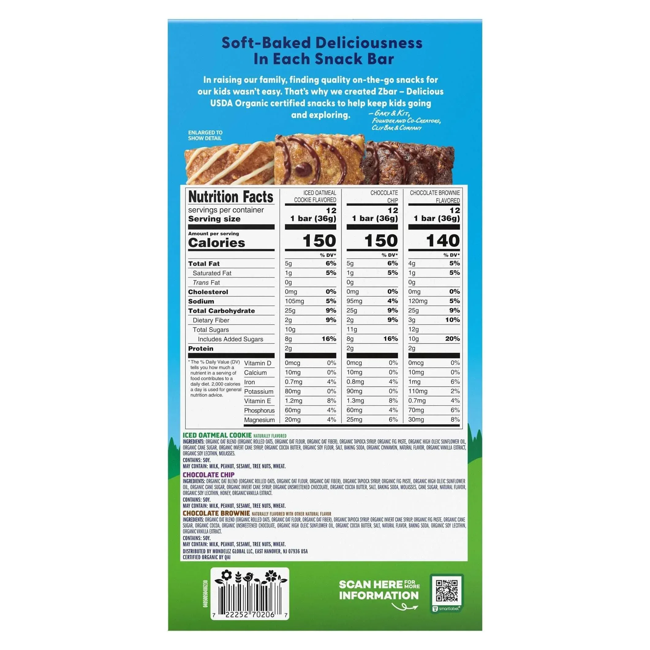 Clif Kid ZBar Organic Granola Bar, Variety Pack, 1.27 oz, 36-count - Image 3