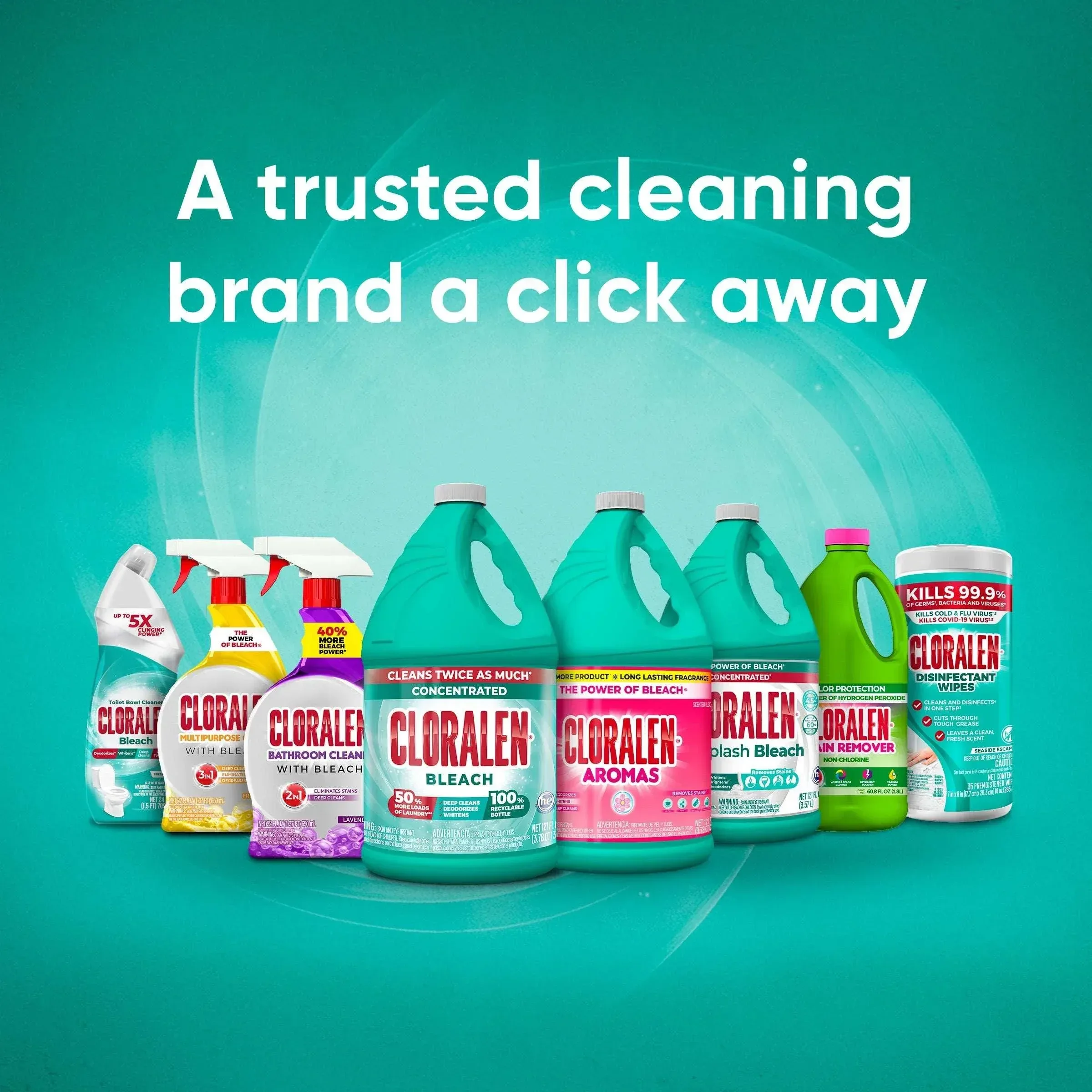 Cloralen No-Splash Liquid Scented Bleach, All Purpose Cleaner - Floral Scent, 121 fl oz - Image 6