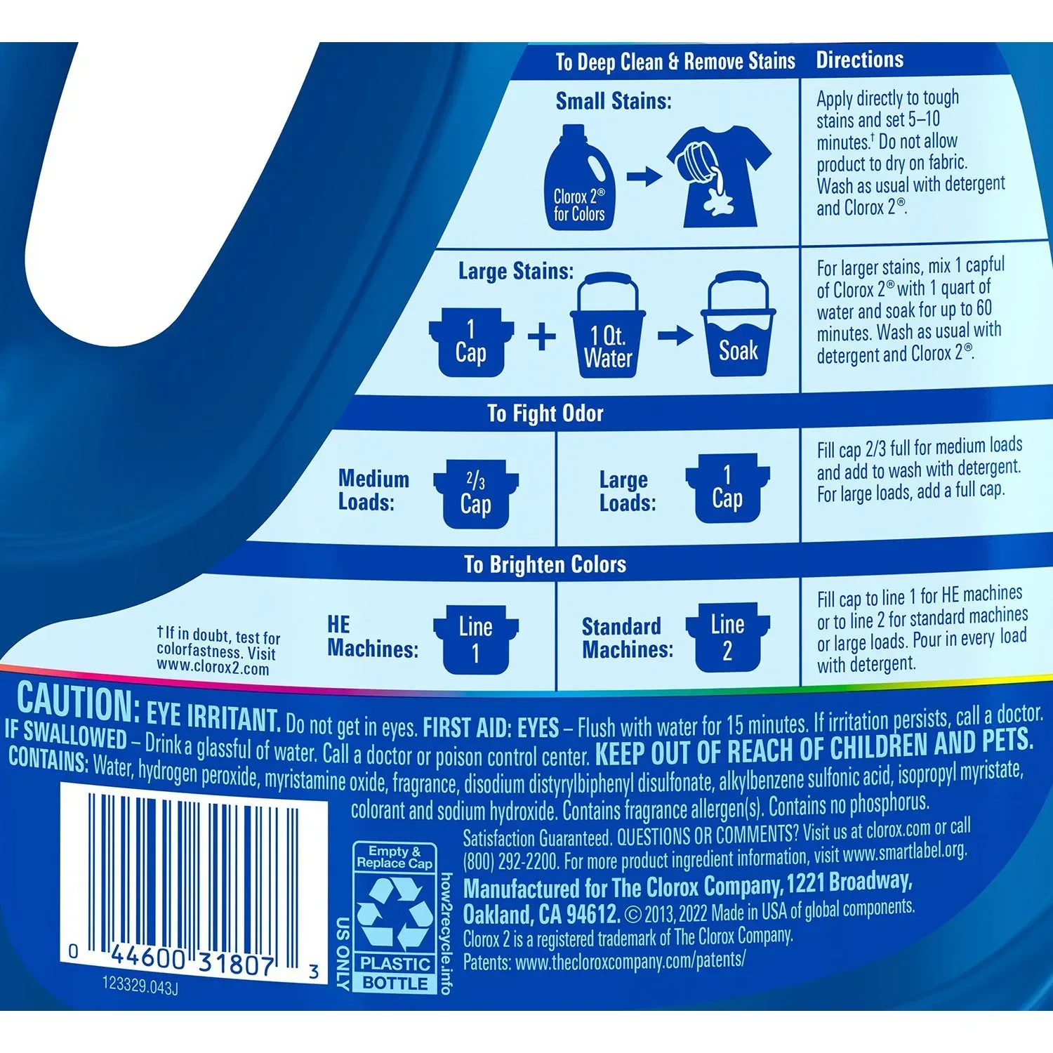 Clorox 2 for Colors Max Performance Stain Remover, 4 in 1, 112.75 fl. oz. - Image 2