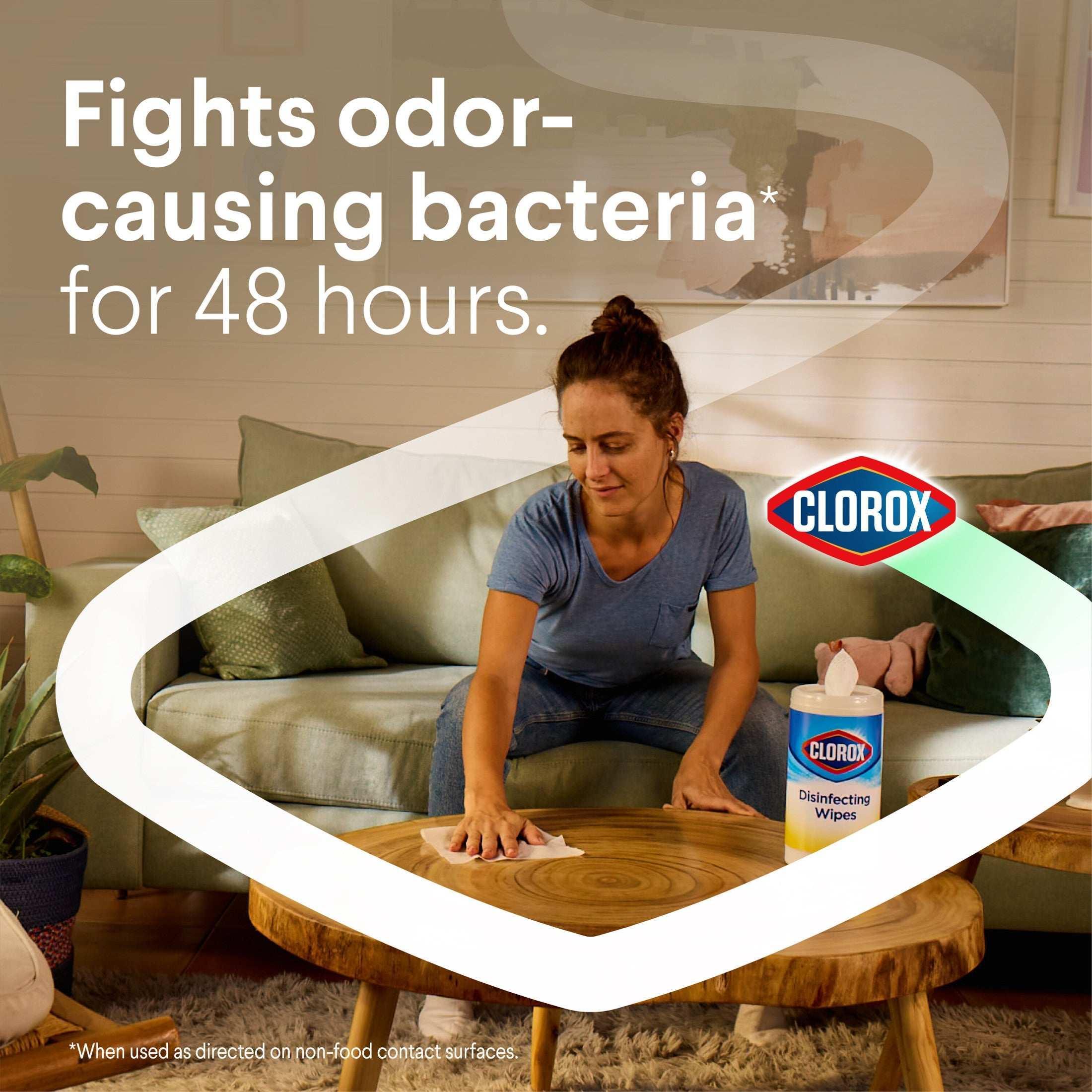 Clorox Disinfecting and Cleaning Wipes, Crisp Lemon and Fresh Scent, 75 Count Each, 3 Pack - Image 9