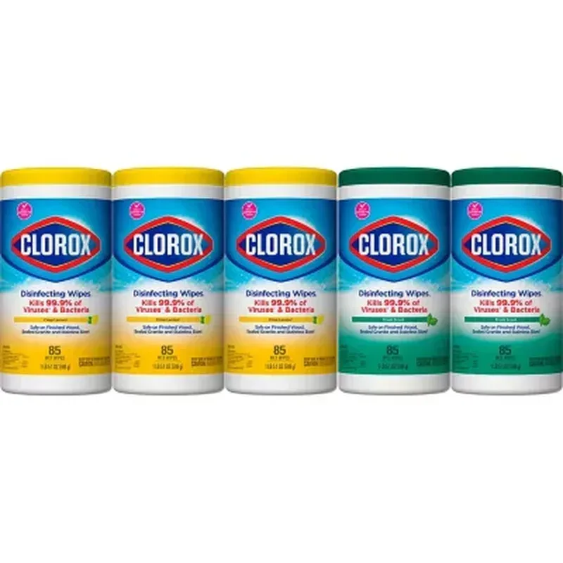 Clorox Disinfecting Bleach-Free Cleaning Wipes, Variety Pack (85 Wipes/Pk., 5 Pk.) - Image 2