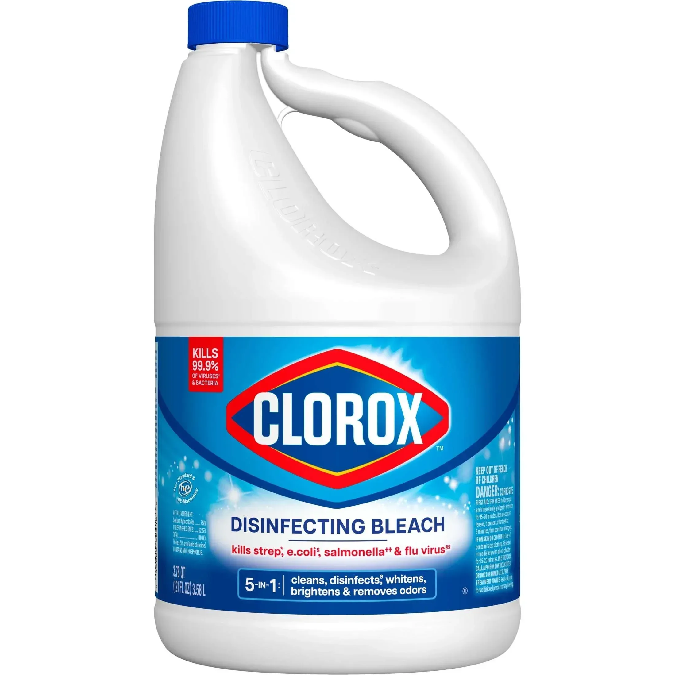 Clorox Disinfecting Liquid Bleach Cleaner, Regular Scent, 121 fl oz - Image 2