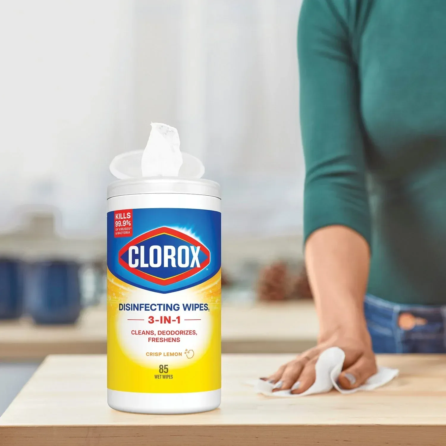 Clorox Disinfecting Wipes, Variety Pack, Fresh Scent and Crisp Lemon, 5 pack ct., 425 wipes total - Image 9