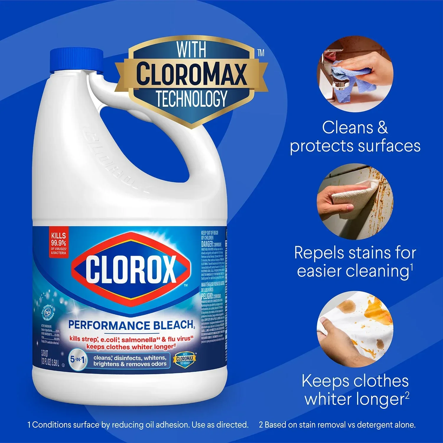 Clorox Performance Bleach, 3 ct., 363 fl. oz. - Image 5