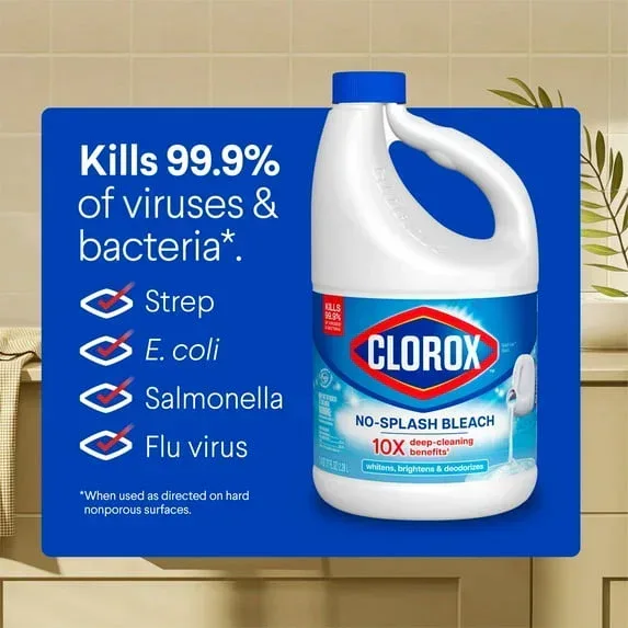 Clorox Splash-Less Liquid Bleach, Regular Scent, 77 fl oz - Image 2