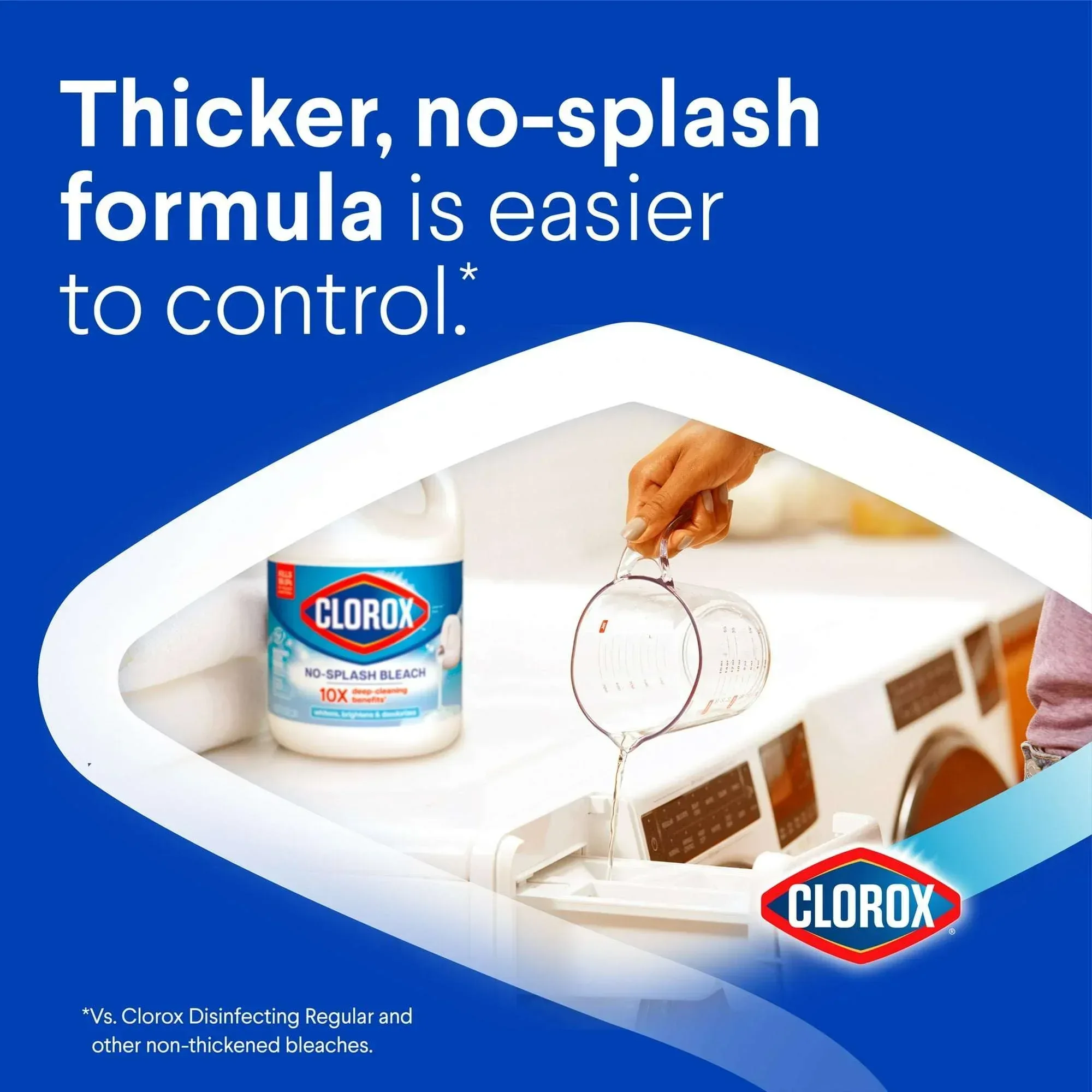 Clorox Splash-Less Liquid Bleach, Regular Scent, 77 fl oz - Image 4