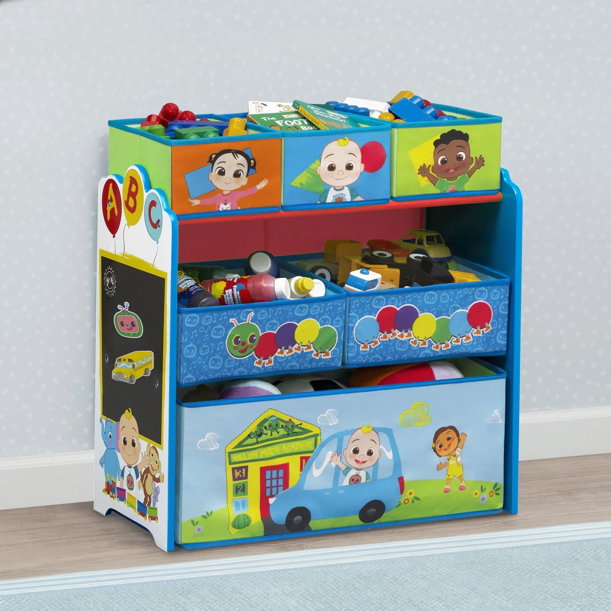 CoComelon Design & Store 6 Bin Toy Storage Organizer by Delta Children - Image 2