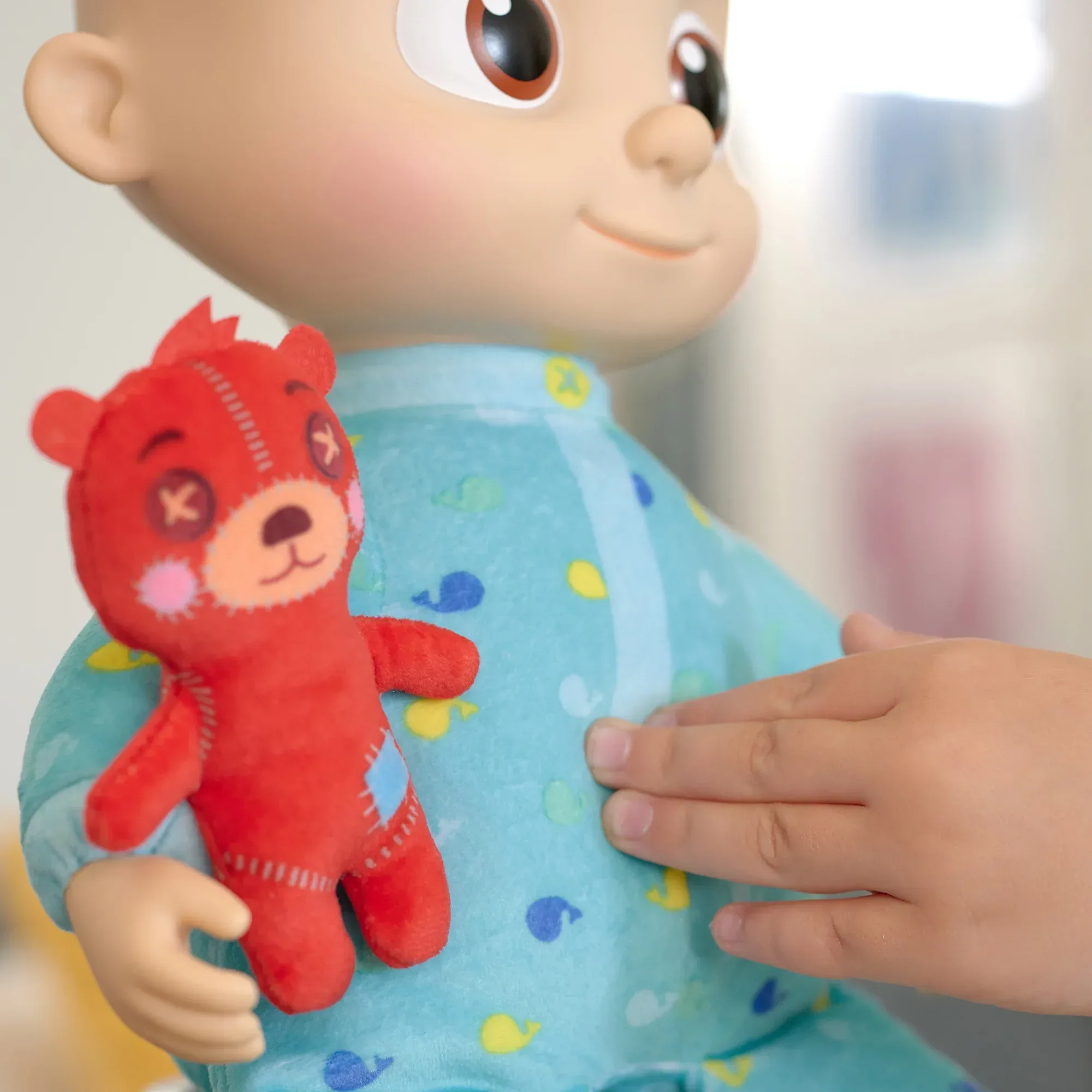 CoComelon Musical Bedtime JJ 12 inch Doll - Soft Plush Body – Includes Feature Plush and Small Teddy Bear Plush - Image 9