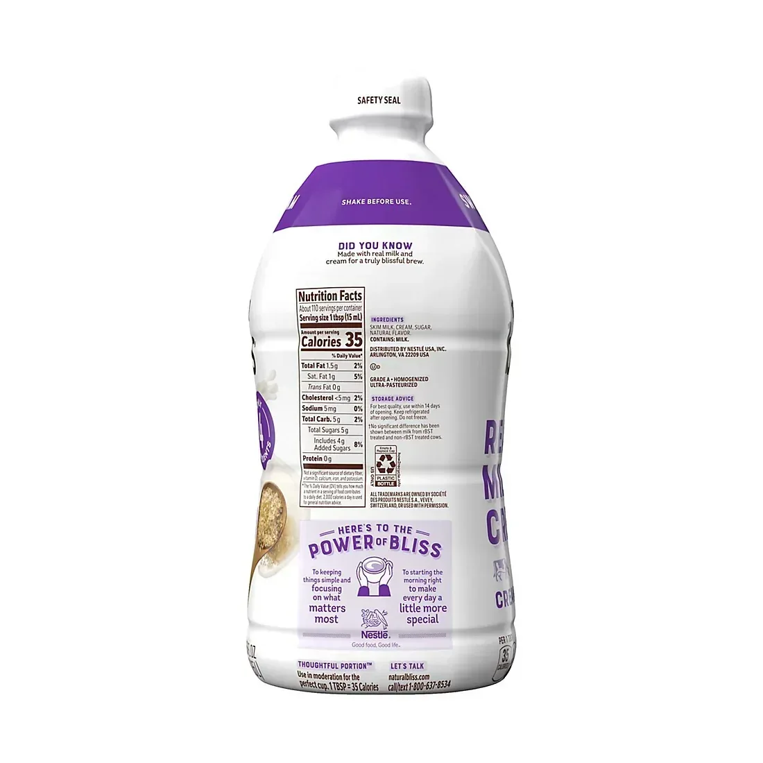 Coffee-Mate Natural Bliss, 56 oz. - Image 3